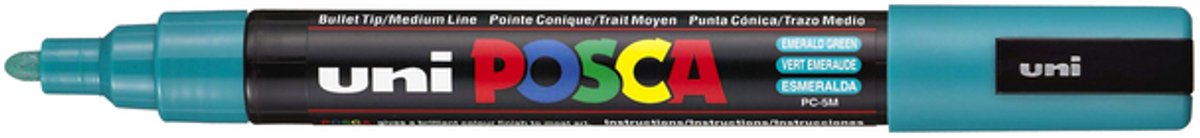 Paintmarker Uni POSCA PC5M medium smaragdgroen | 6 stuks